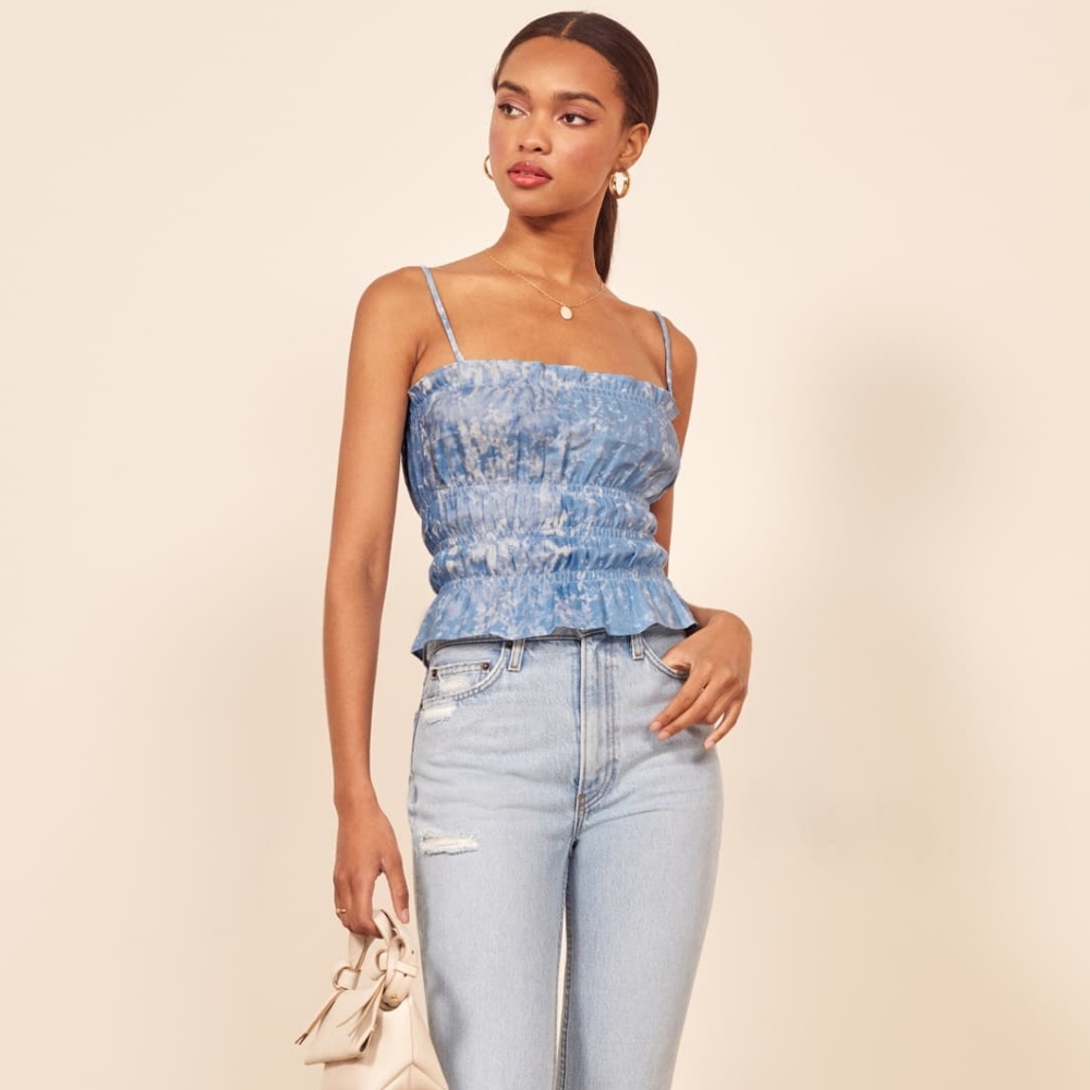 Reformation Gia Tie Dye Top